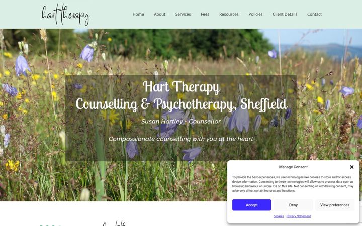 Screenshot of harttherapy.co.uk