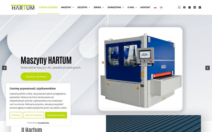 Screenshot of hartum.com.pl