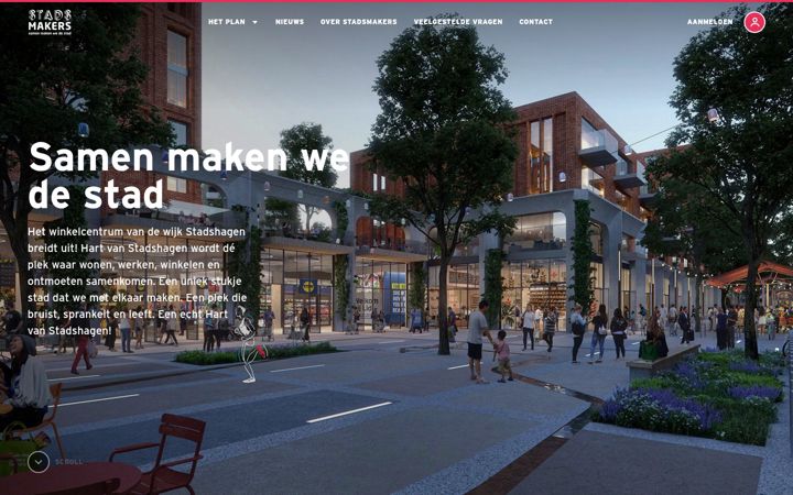 Screenshot of hartvanstadshagen.nl