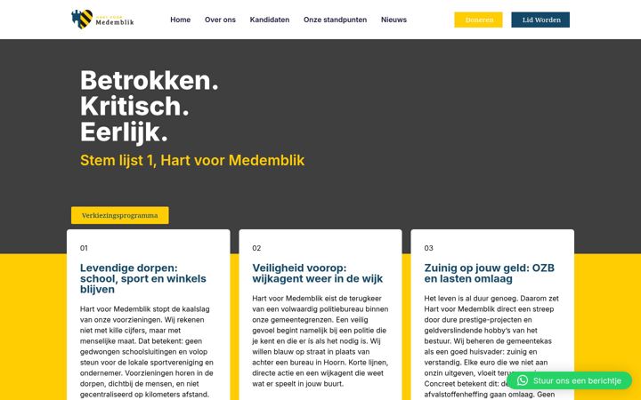 Screenshot of hartvoormedemblik.nl