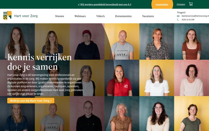 Posnetek zaslona hartvoorzorg.nl