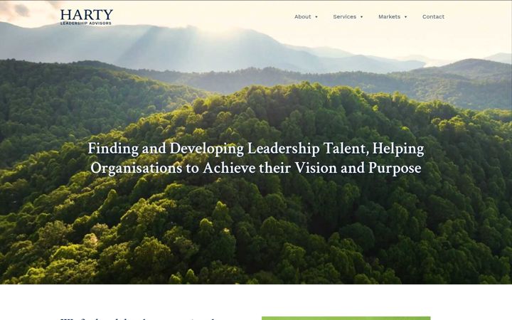 Screenshot of hartyleadershipadvisors.com