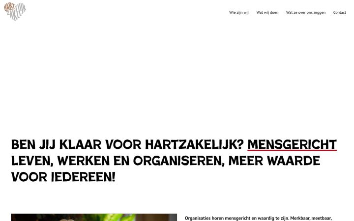 Screenshot of hartzakelijk.nl