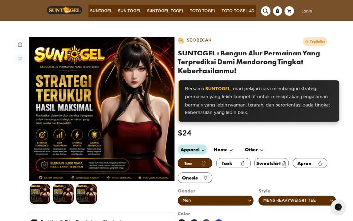Screenshot di harumsun.com