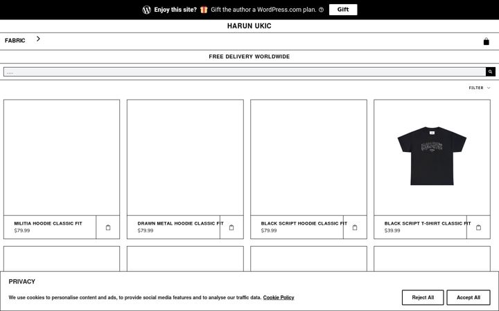 Screenshot of harunukic.com