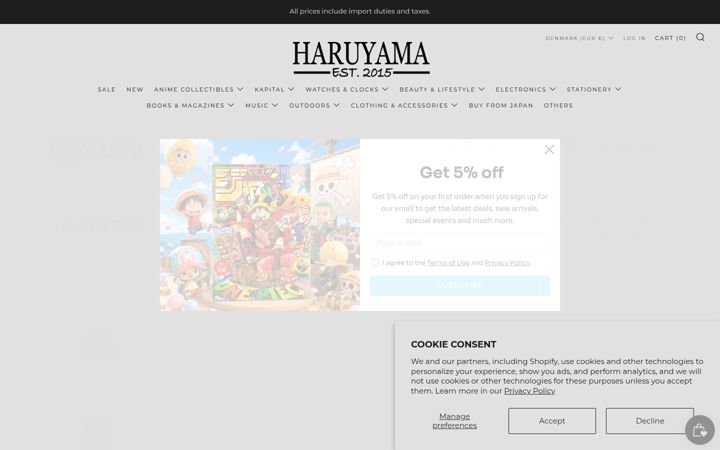 Captura de pantalla de haruyama365.com