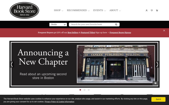 Screenshot of harvard.com