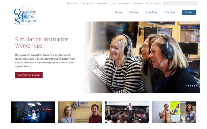 Screenshot of harvardmedsim.org