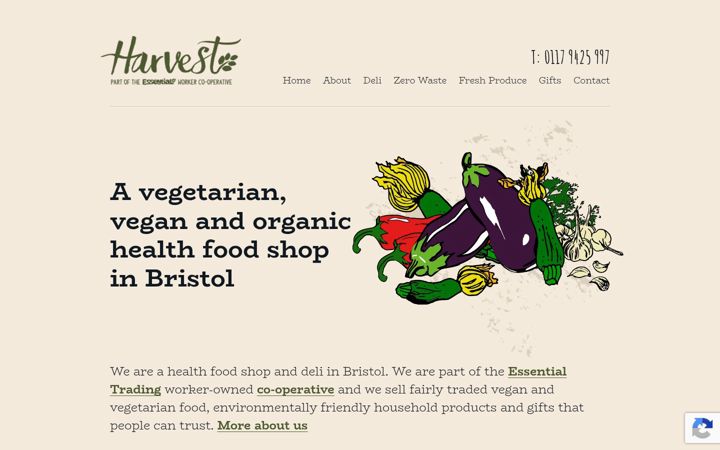 Screenshot of harvest-bristol.coop