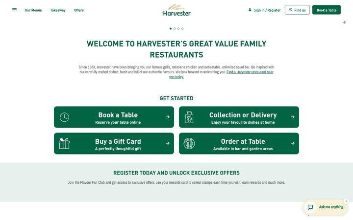 Screenshot of harvester.co.uk