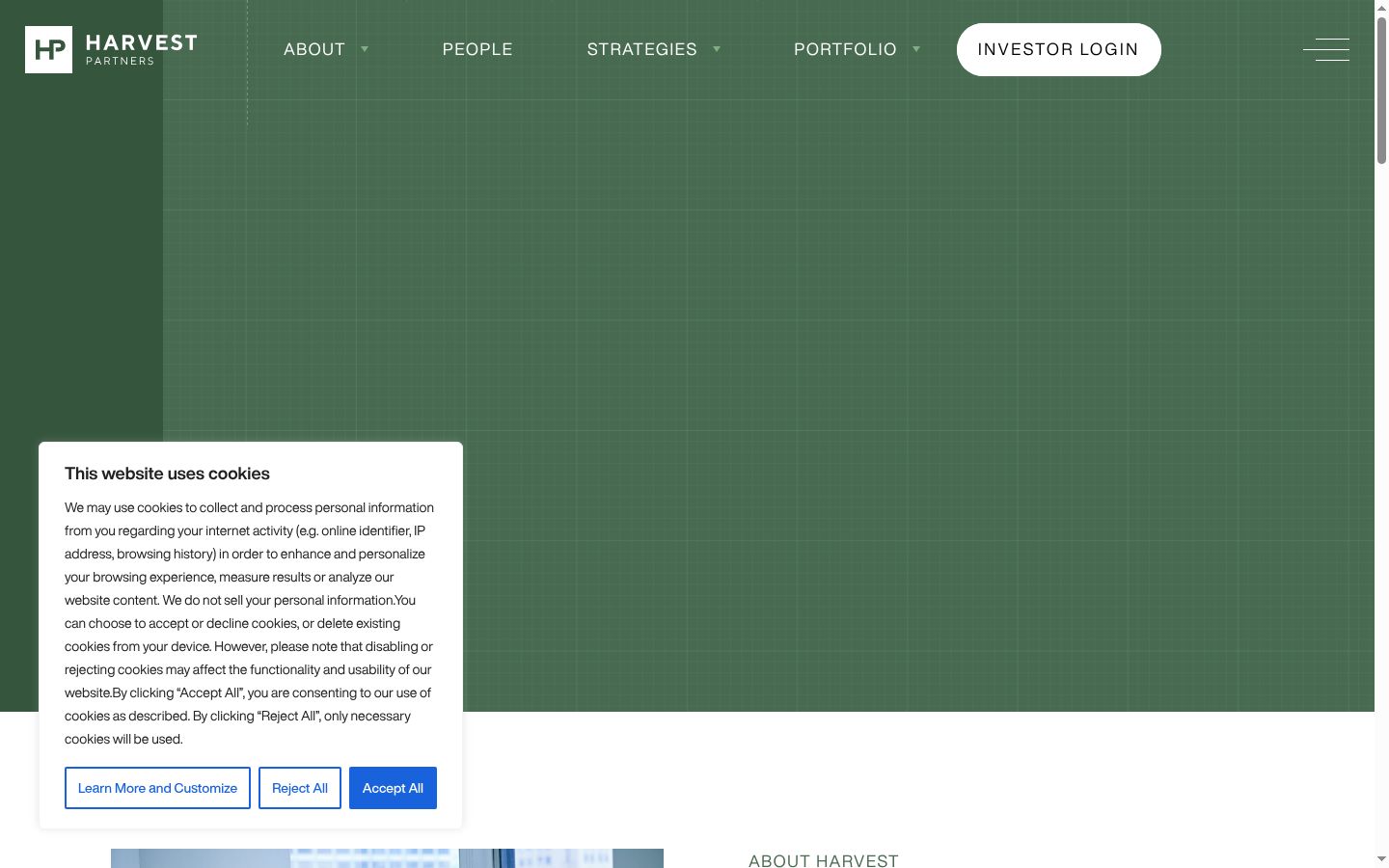 Screenshot van de toestemmingsbanner zoals getoond vóór enige interactie