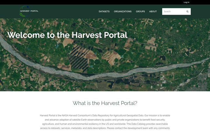 Screenshot of harvestportal.org