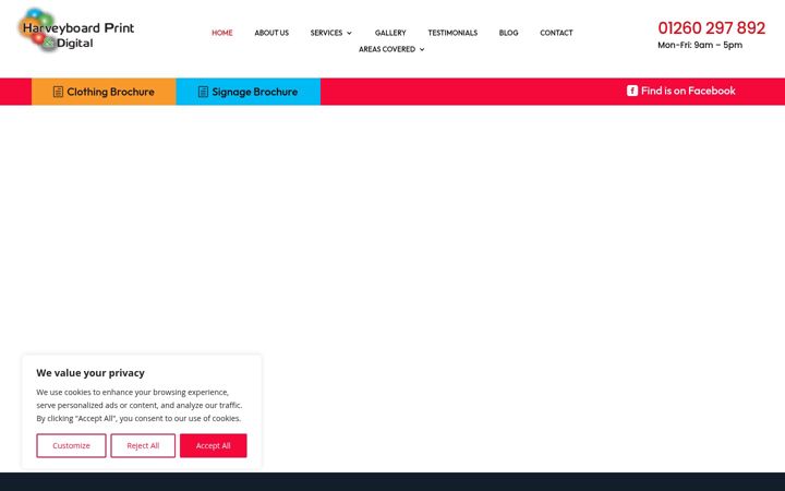 Screenshot of harveyboard.com
