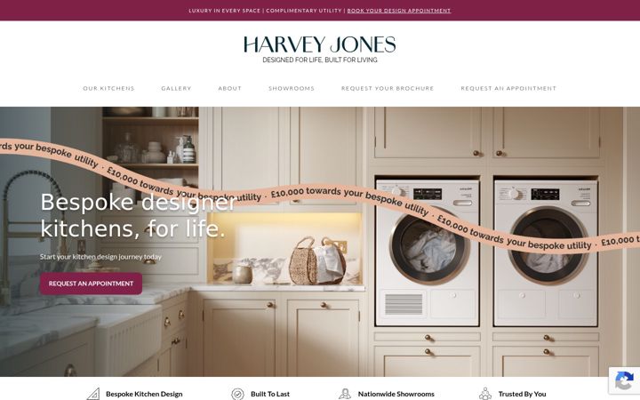 Screenshot of harveyjones.com