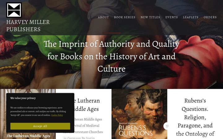 Screenshot of harveymillerpublishers.com