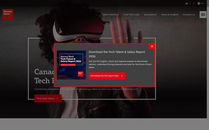Screenshot of harveynash.ca