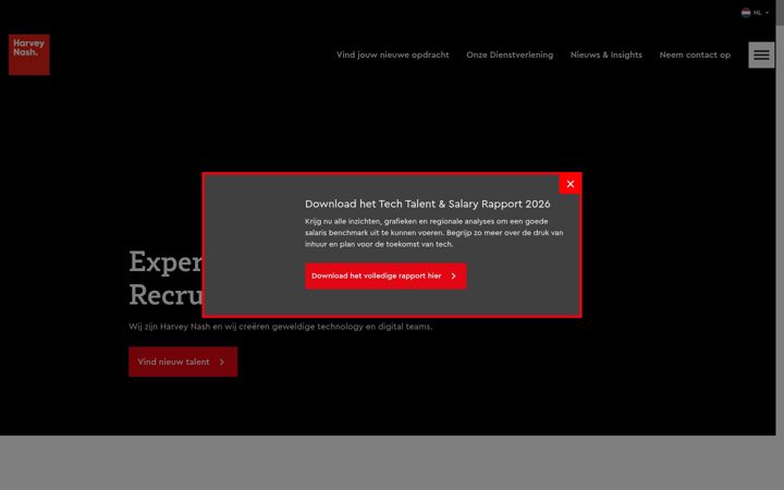 Screenshot of harveynash.nl