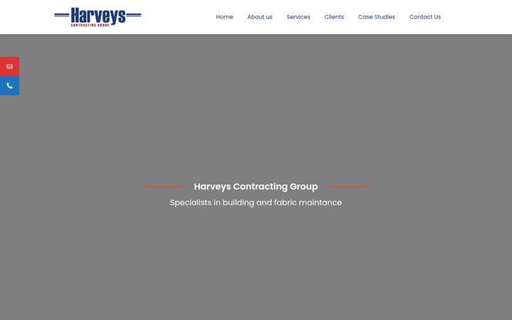 Screenshot of harveyscontractinggroup.co.uk