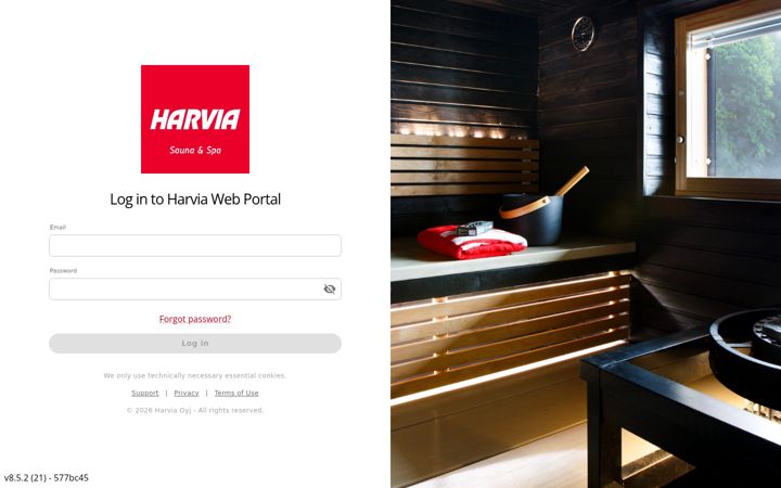 Screenshot of harvia.io