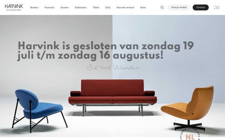Screenshot of harvink.nl