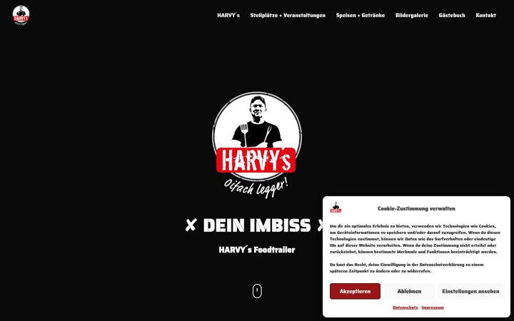 Screenshot of harvys.de