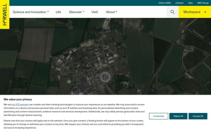 Screenshot of harwellcampus.com