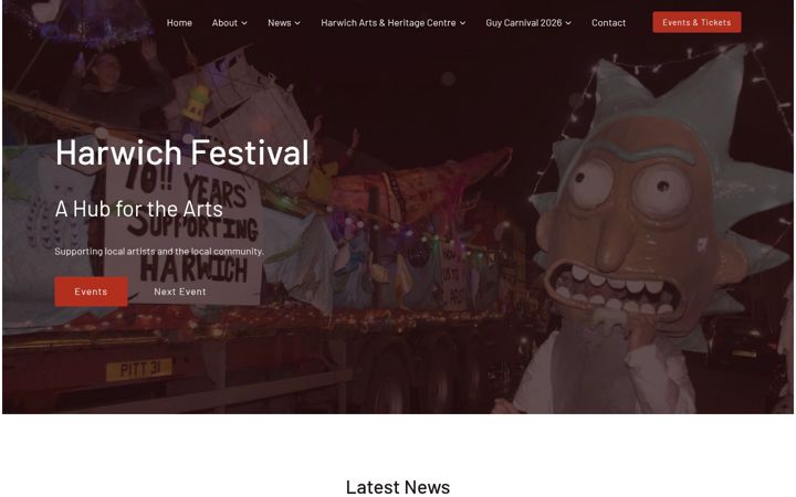 Screenshot of harwichfestival.com