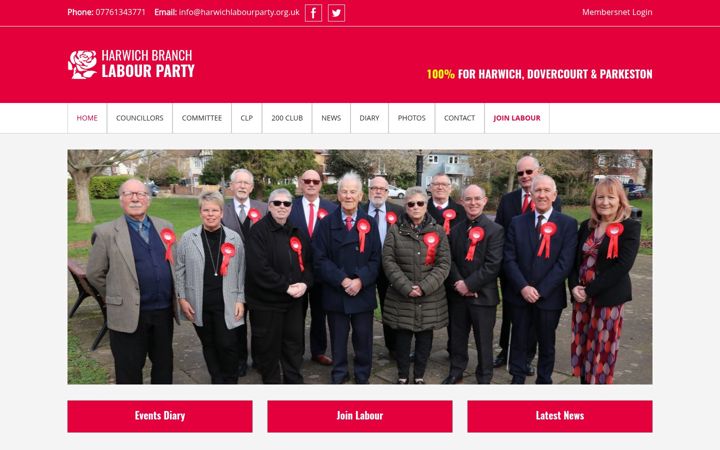 Screenshot of harwichlabourparty.org.uk