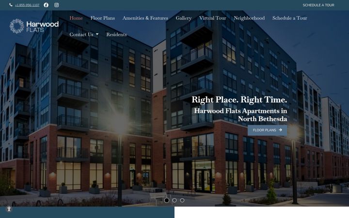Screenshot of harwoodflats.com