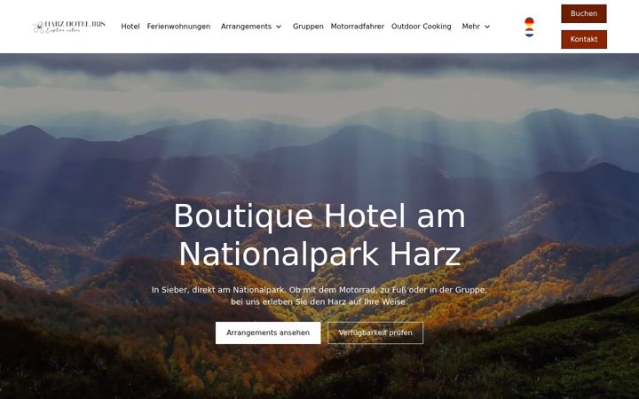 Képernyőkép: harz-hotel-iris.de