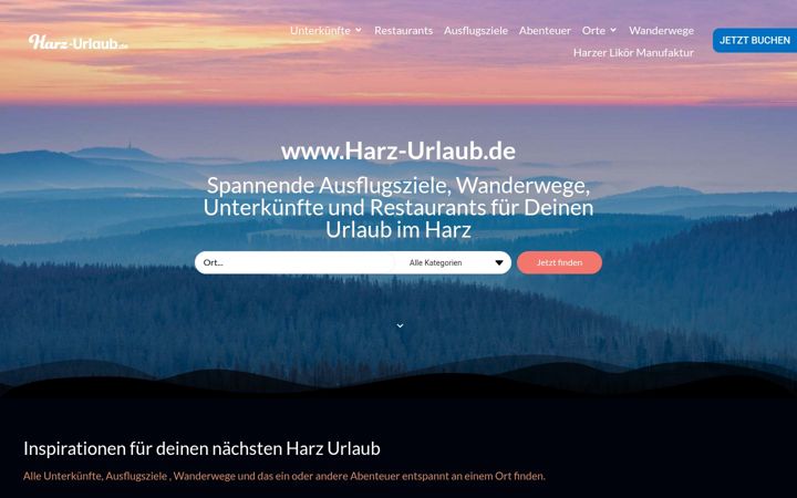 Screenshot of harz-urlaub.de