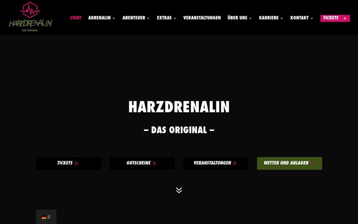 Screenshot of harzdrenalin.de