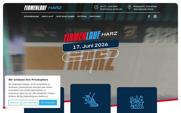 Screenshot of harzer-firmenlauf.de
