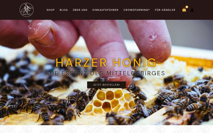 Képernyőkép: harzer-honig.de
