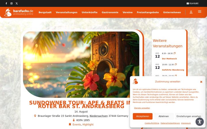 Screenshot of harzfuchs.de
