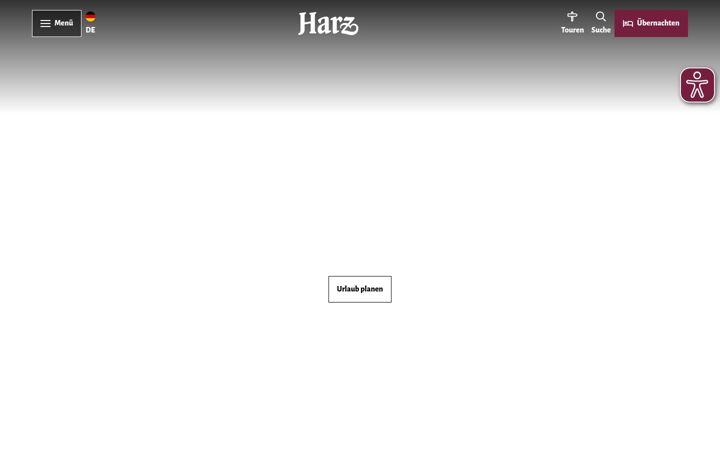 Screenshot of harzinfo.de