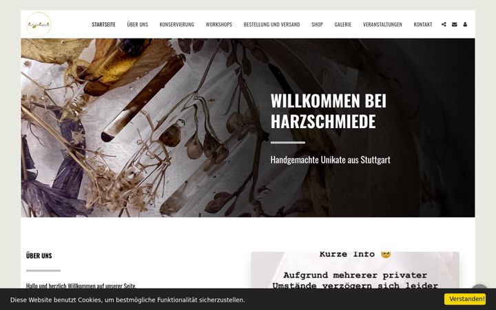 Screenshot of harzschmiede.de