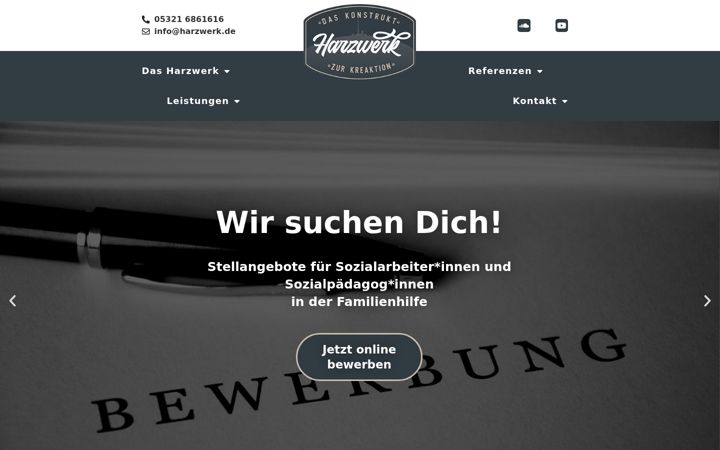 Screenshot of harzwerk.de
