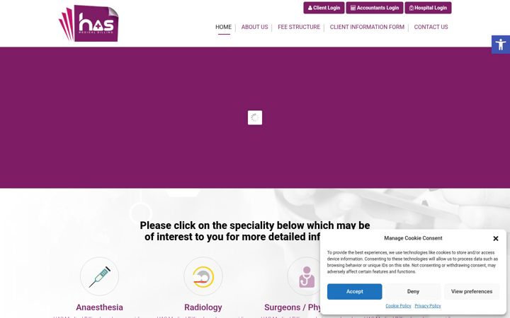 Screenshot of has.ie