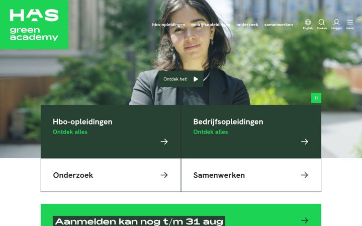 Screenshot of has.nl