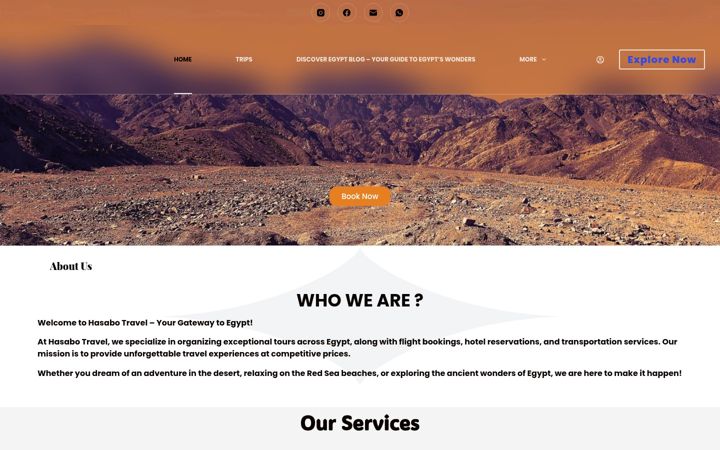 Screenshot of hasabotravel.com