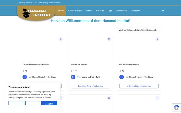 Screenshot of hasanaat.net