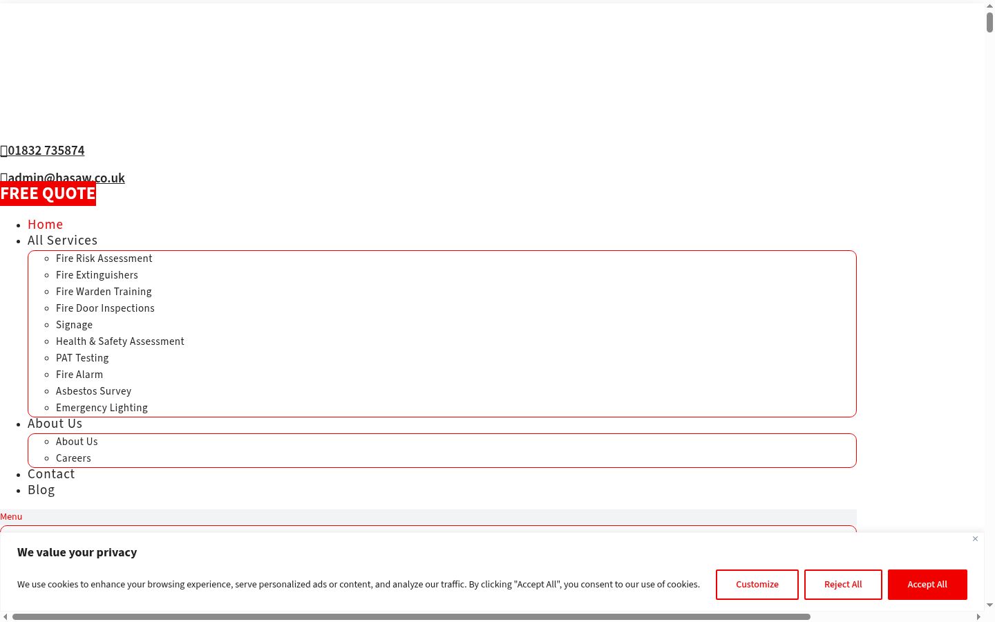 Screenshot του banner συγκατάθεσης που εμφανίστηκε πριν από οποιαδήποτε αλληλεπίδραση