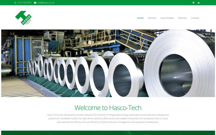 Screenshot of hascotech.co.uk