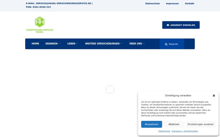 Képernyőkép: hasel-versicherungsservice.de