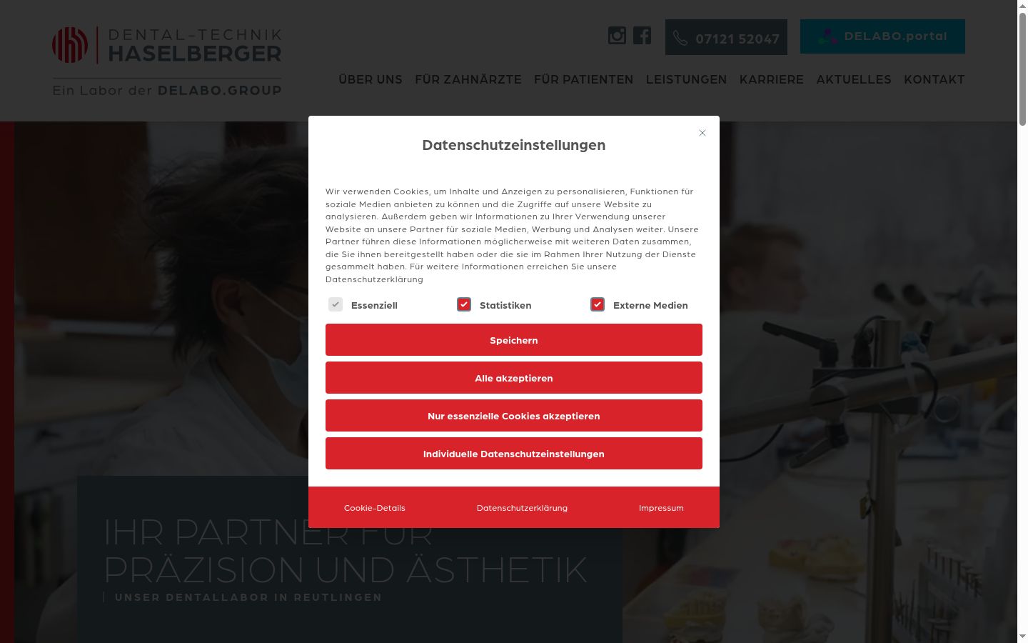 Screenshot van de toestemmingsbanner zoals getoond vóór enige interactie