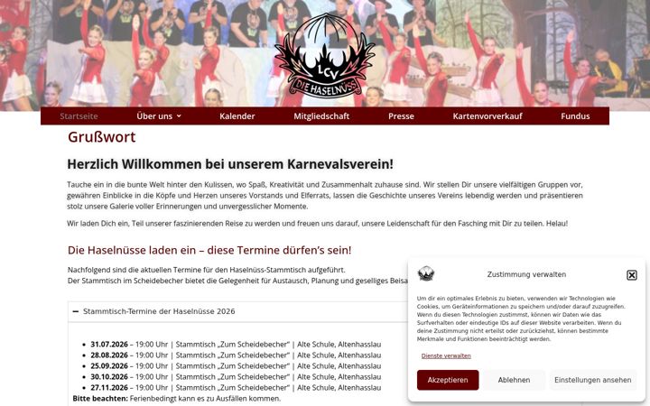 Screenshot of haselnuess.de