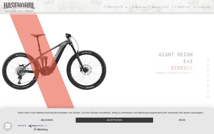 Screenshot of hasenoehrl-bikes.com