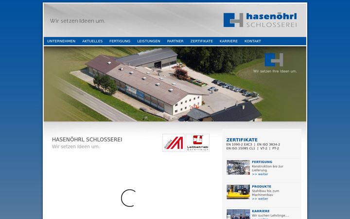 Captura de ecrã de hasenoehrl.org