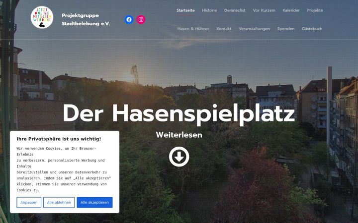 Képernyőkép: hasenspielplatz.de